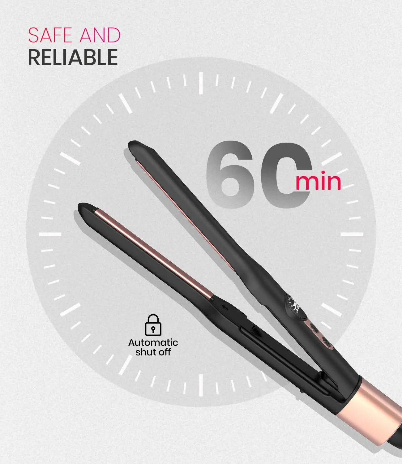 Mini Flat Iron Hair Straightener 1/3 Inch Pencil Flat Iron for Women Portable Travel Straightener and Curler 2 in 1