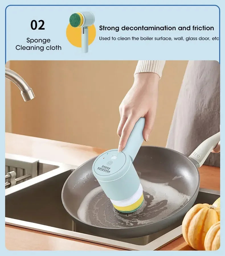 New Cordless Spin Scrubber Electric Rechargeable 5 in 1 Brush Heads for Bathroom Kitchen Tile Grout Shower Car Deep Clean