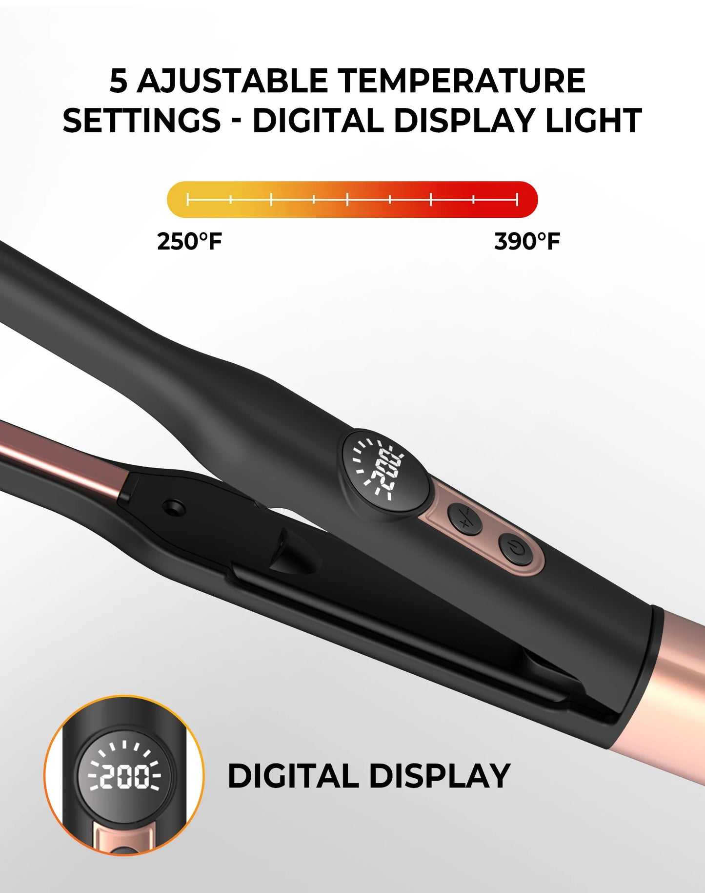 Mini Flat Iron Hair Straightener 1/3 Inch Pencil Flat Iron for Women Portable Travel Straightener and Curler 2 in 1